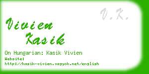 vivien kasik business card